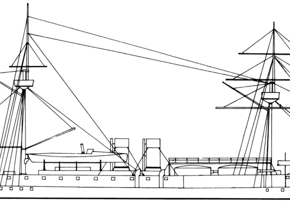 Корабль China - Ting Yuan [Battleship] - чертежи, габариты, рисунки